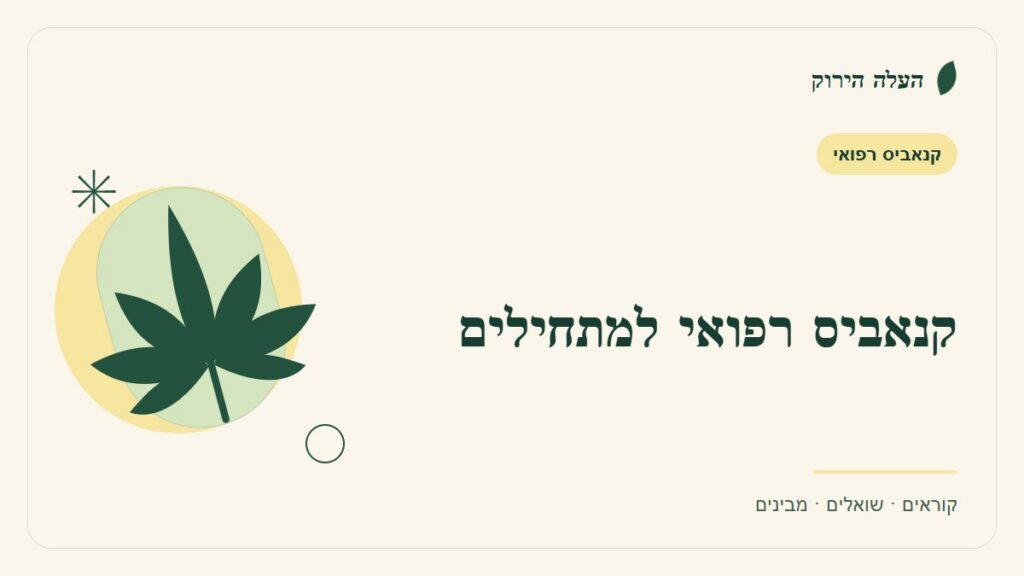 איור לכתבה: קנאביס רפואי למתחילים: מפת דרך להבנת המידע